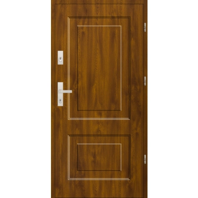 Drzwi antywłamaniowe zewnętrzne T32 55 mm RC2 - RC4 - Złoty dąb